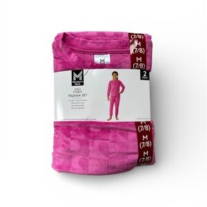 Members Mark Girls Size 7/8 Two-Piece Cozy Pajamas